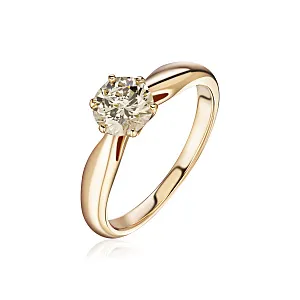 купить Золотое кольцо с природным бриллиантом 0,72 карат в Москве