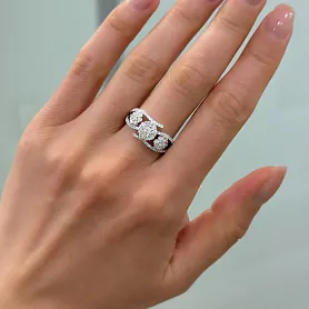 купить Золотое кольцо с природными бриллиантами 0,86 карат в Москве