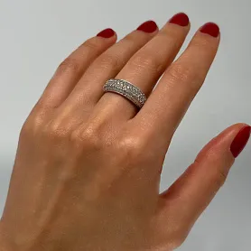 купить Золотое кольцо 750 пробы с природными бриллиантами 1,05 карат в Москве