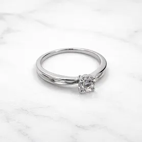 купить Золотое кольцо Alrosa с бриллиантом 0,42 карат в Москве