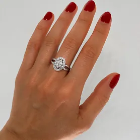 купить Золотое кольцо с природными бриллиантами 0,44 карат в Москве