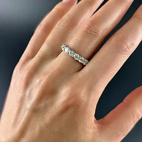 купить Золотое кольцо-дорожка с природными бриллиантами 3,50 карат в Москве