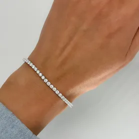 купить Золотой браслет-дорожка с природными бриллиантами 3,23 карат в Москве