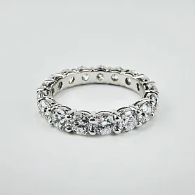 купить Золотое кольцо-дорожка с природными бриллиантами 3,50 карат в Москве