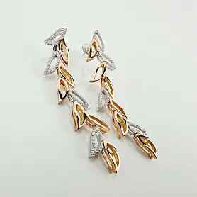 купить Золотые серьги бренда Piero Milano с бриллиантами в Москве