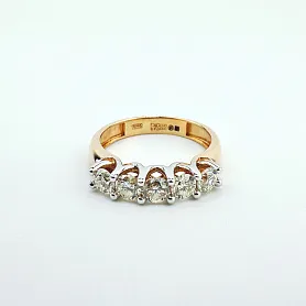 купить Золотое кольцо с бриллиантами 0,95 карат в Москве