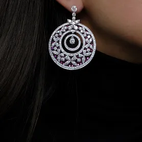 купить Золотые серьги с природными рубинами и бриллиантами 8,76 карат в Москве