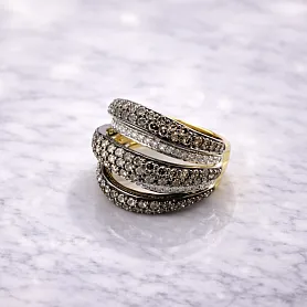 купить Золотое кольцо с природными бриллиантами 2,02 карата в Москве