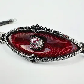 купить Золотой браслет с бриллиантами и рубинами в Москве